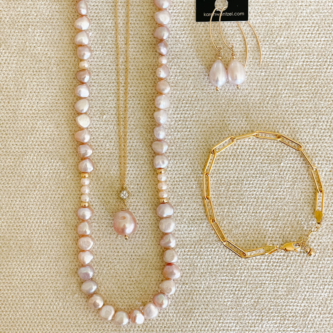 Pink Pearl Necklace