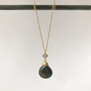 Black Obsidian Gold Necklace