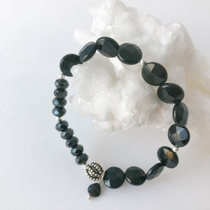 Black Onyx and Gold Bracelet