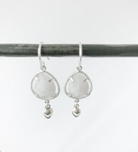 Load image into Gallery viewer, Moonstone Teardrops and Sterling Earring